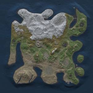 Thumbnail Rust Map: Procedural Map, Size: 3000, Seed: 1114153411, 15 Monuments