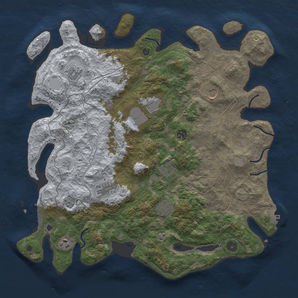 Rust Map: Procedural Map, Size: 4250, Seed: 532565, 18 Monuments