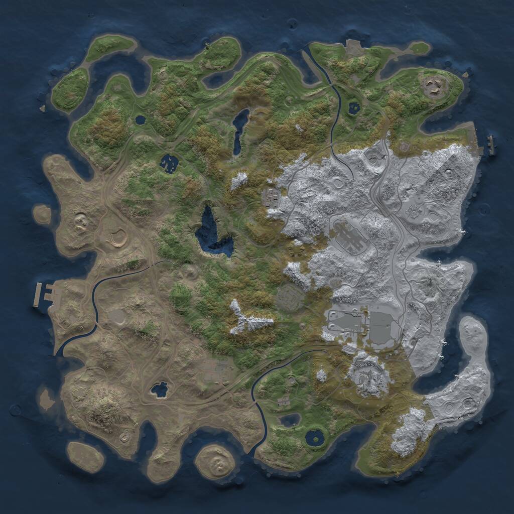 Rust Map: Procedural Map, Size: 4250, Seed: 1583228124, 15 Monuments