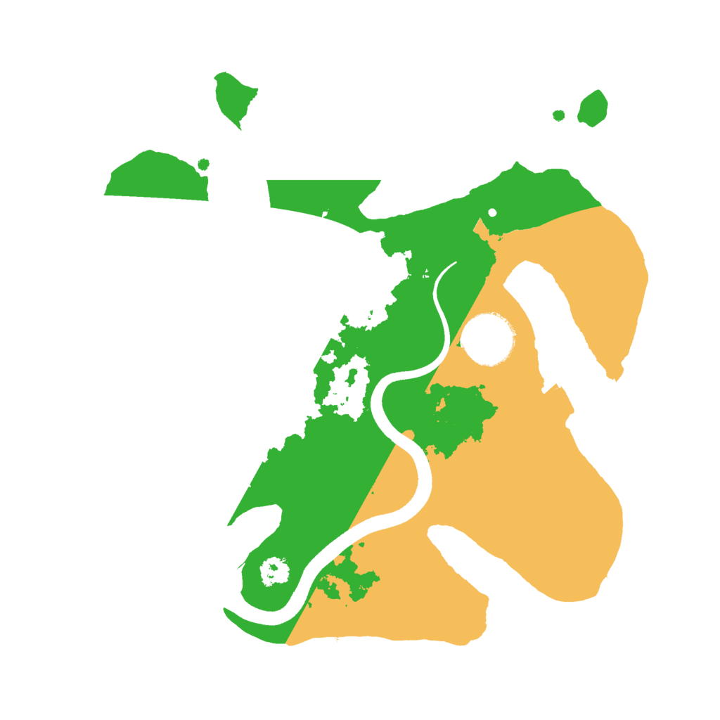 Biome Rust Map: Procedural Map, Size: 2500, Seed: 627876313