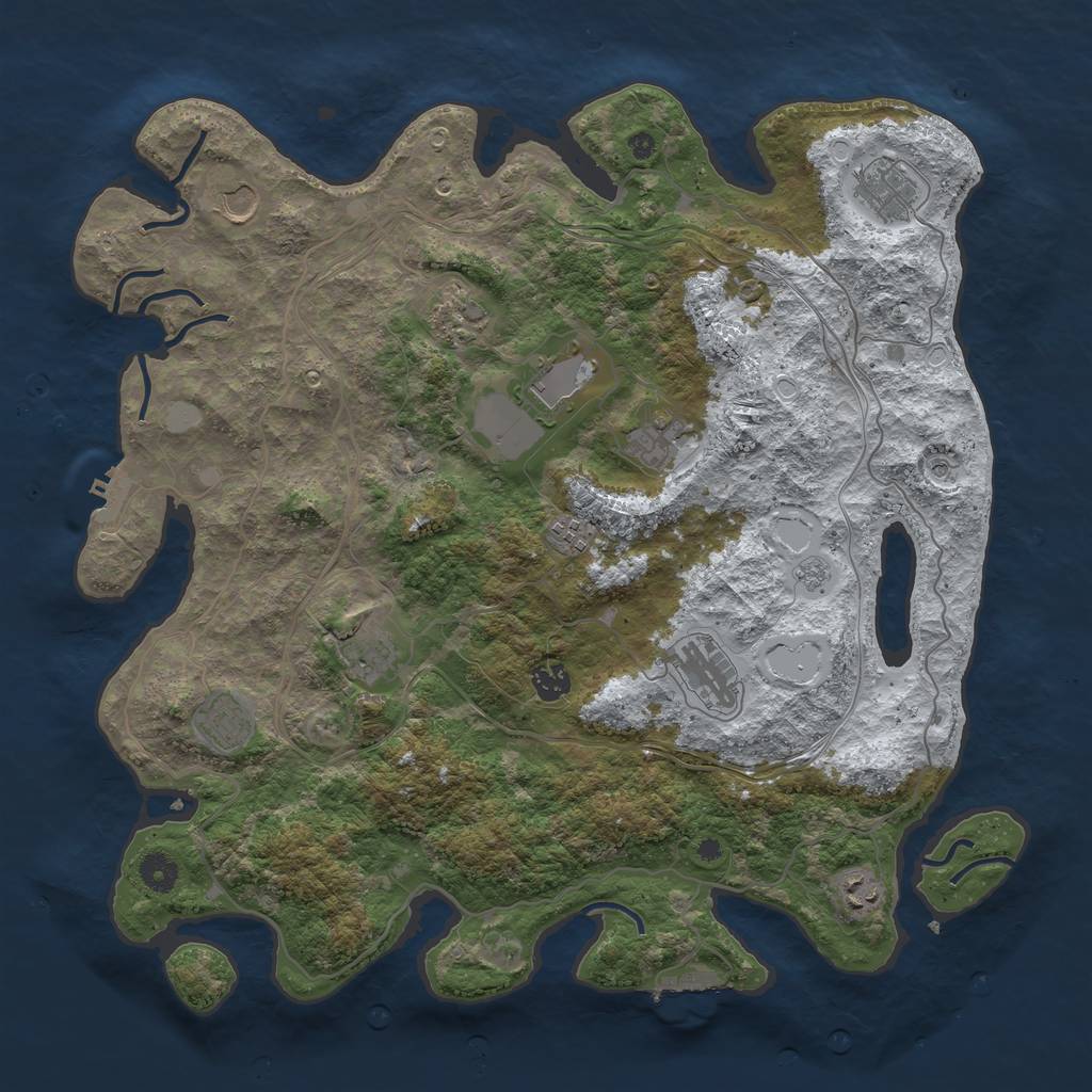 Rust Map: Procedural Map, Size: 4250, Seed: 248637107, 20 Monuments
