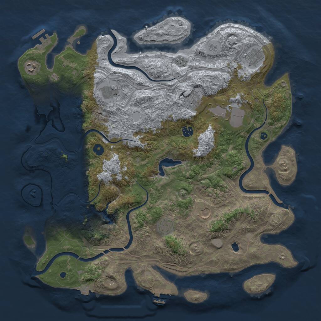 Rust Map: Procedural Map, Size: 4350, Seed: 1835297, 15 Monuments