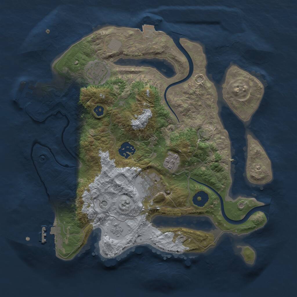 Rust Map: Procedural Map, Size: 2892, Seed: 13844, 10 Monuments