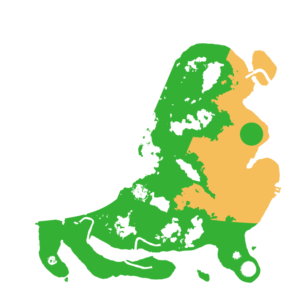 Biome Rust Map: Procedural Map, Size: 3500, Seed: 2542