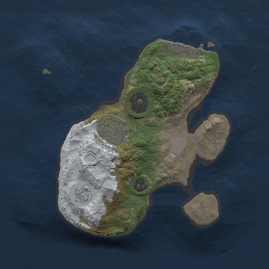 Rust Map: Procedural Map, Size: 2000, Seed: 6546544, 8 Monuments