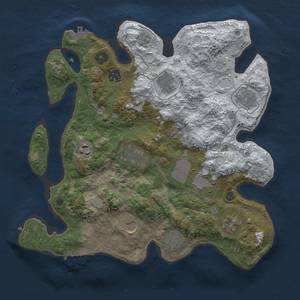 Thumbnail Rust Map: Procedural Map, Size: 3500, Seed: 1515135520, 19 Monuments