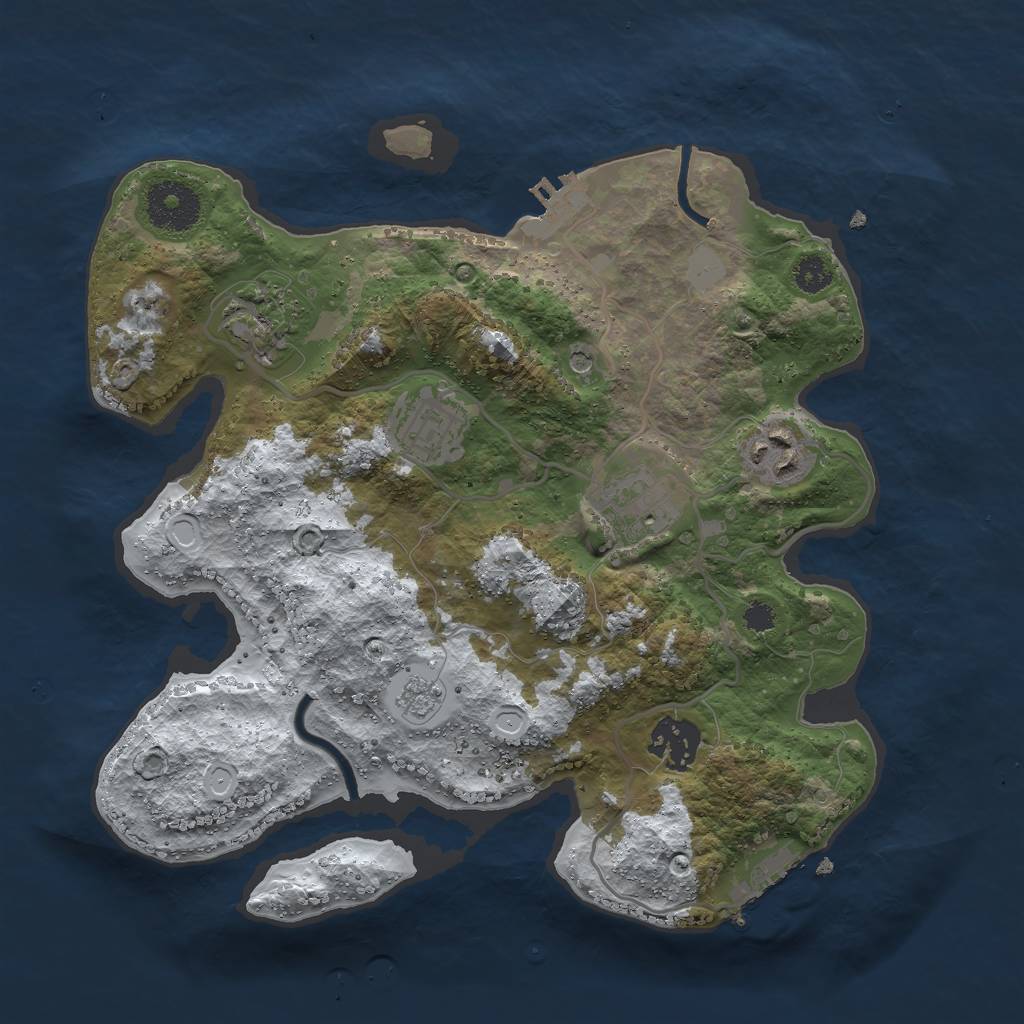 Rust Map: Procedural Map, Size: 2950, Seed: 60, 14 Monuments