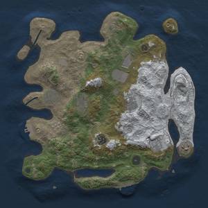 Thumbnail Rust Map: Procedural Map, Size: 3500, Seed: 9876513, 18 Monuments