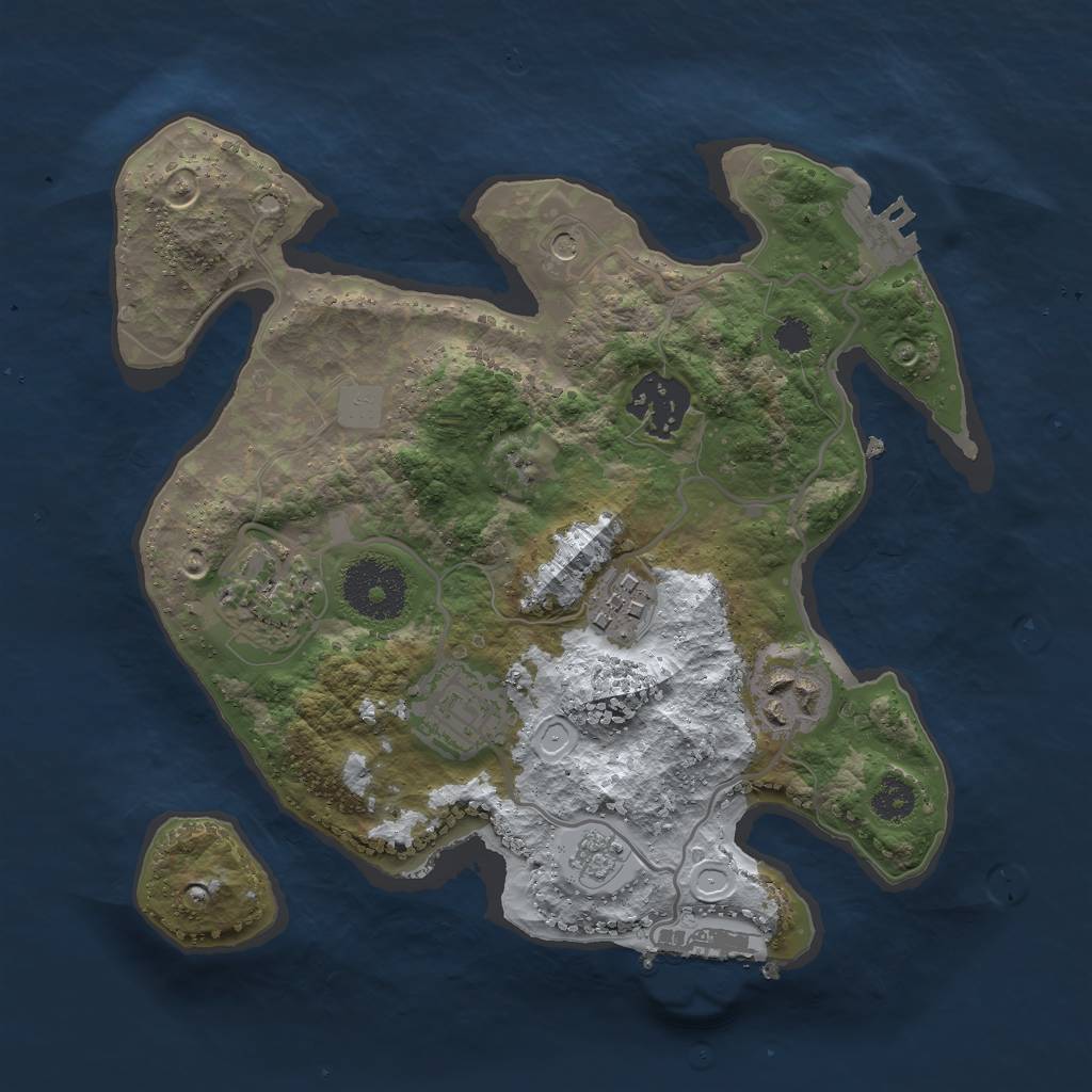 Rust Map: Procedural Map, Size: 2650, Seed: 56, 14 Monuments