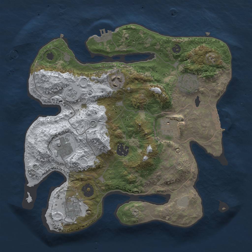 Rust Map: Procedural Map, Size: 2950, Seed: 1716808064, 15 Monuments
