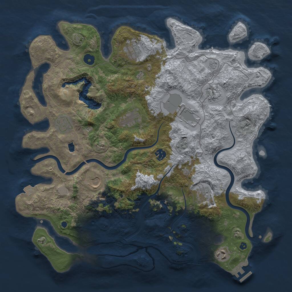 Rust Map: Procedural Map, Size: 4000, Seed: 1487178762, 15 Monuments