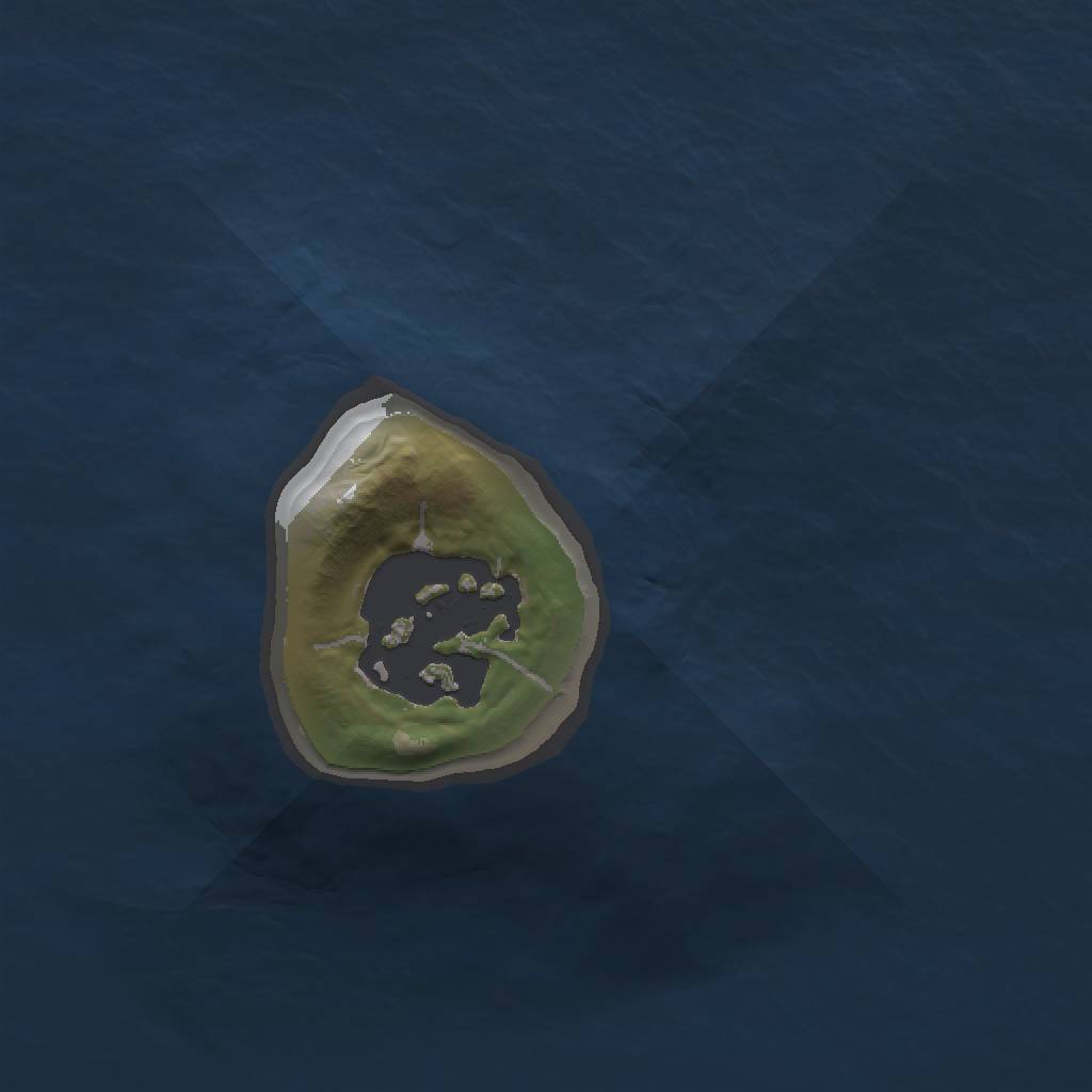 Rust Map: Barren, Size: 1000, Seed: 2, 3 Monuments