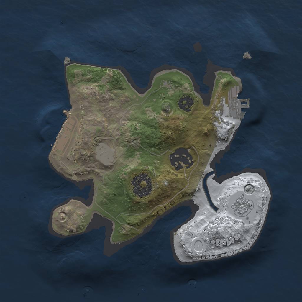 Rust Map: Procedural Map, Size: 2000, Seed: 768534, 9 Monuments