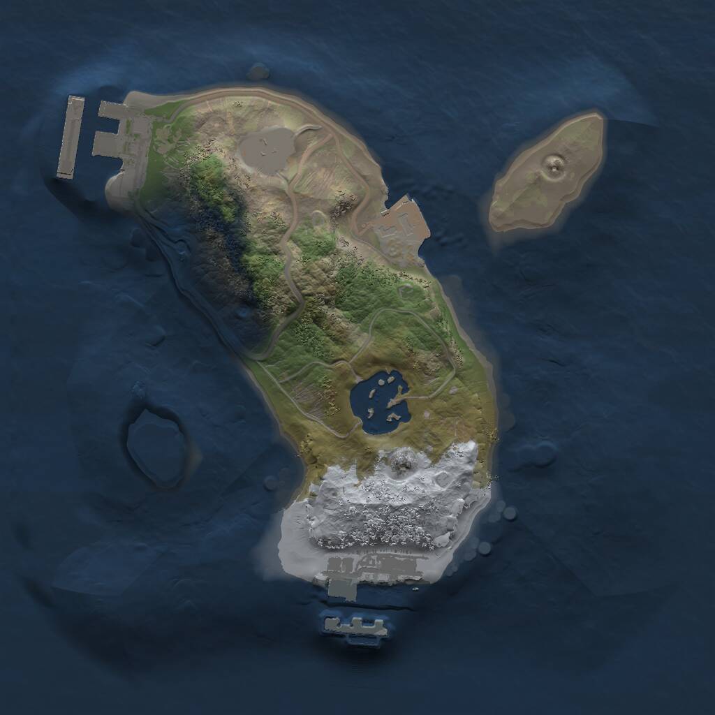 Rust Map: Procedural Map, Size: 1750, Seed: 50000, 4 Monuments