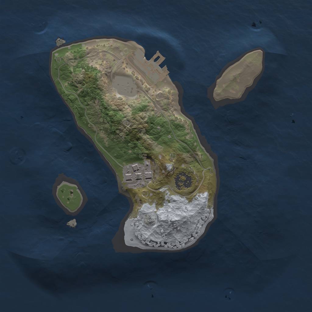 Rust Map: Procedural Map, Size: 1750, Seed: 50000, 7 Monuments