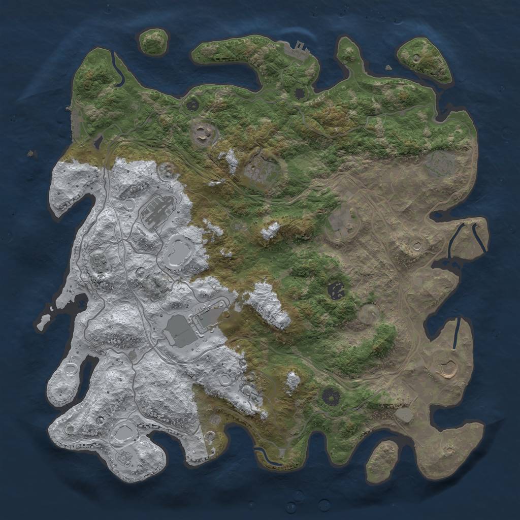 Rust Map: Procedural Map, Size: 4300, Seed: 3101622, 19 Monuments