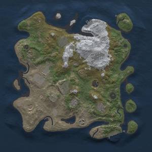 Thumbnail Rust Map: Procedural Map, Size: 3500, Seed: 1626300616, 19 Monuments