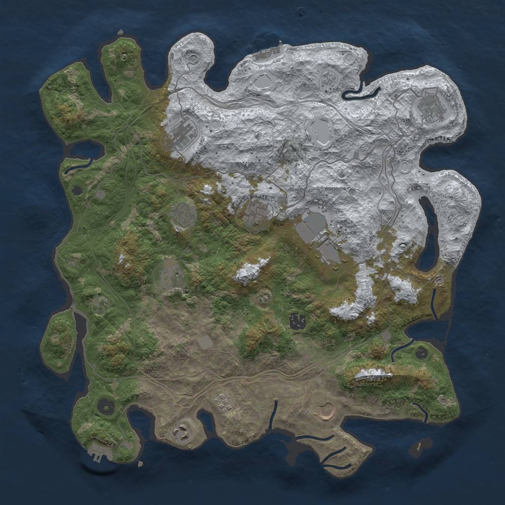 Rust Map: Procedural Map, Size: 4300, Seed: 99, 19 Monuments