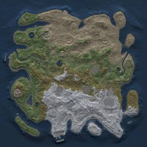 Thumbnail Rust Map: Procedural Map, Size: 3850, Seed: 1279419844, 14 Monuments