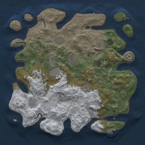 Thumbnail Rust Map: Procedural Map, Size: 3850, Seed: 1643607453, 20 Monuments