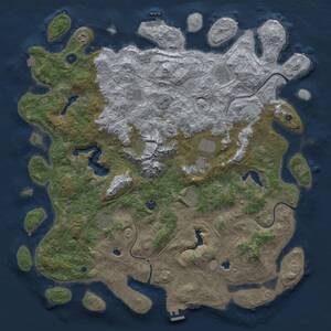 Thumbnail Rust Map: Procedural Map, Size: 5000, Seed: 25706795, 15 Monuments