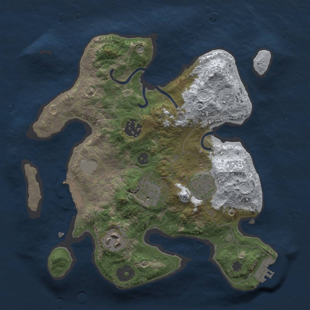 Rust Map: Procedural Map, Size: 2700, Seed: 68, 12 Monuments