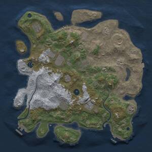 Thumbnail Rust Map: Procedural Map, Size: 3800, Seed: 58111, 15 Monuments