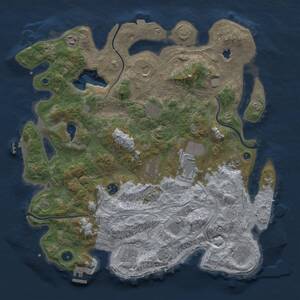 Thumbnail Rust Map: Procedural Map, Size: 4250, Seed: 54, 17 Monuments