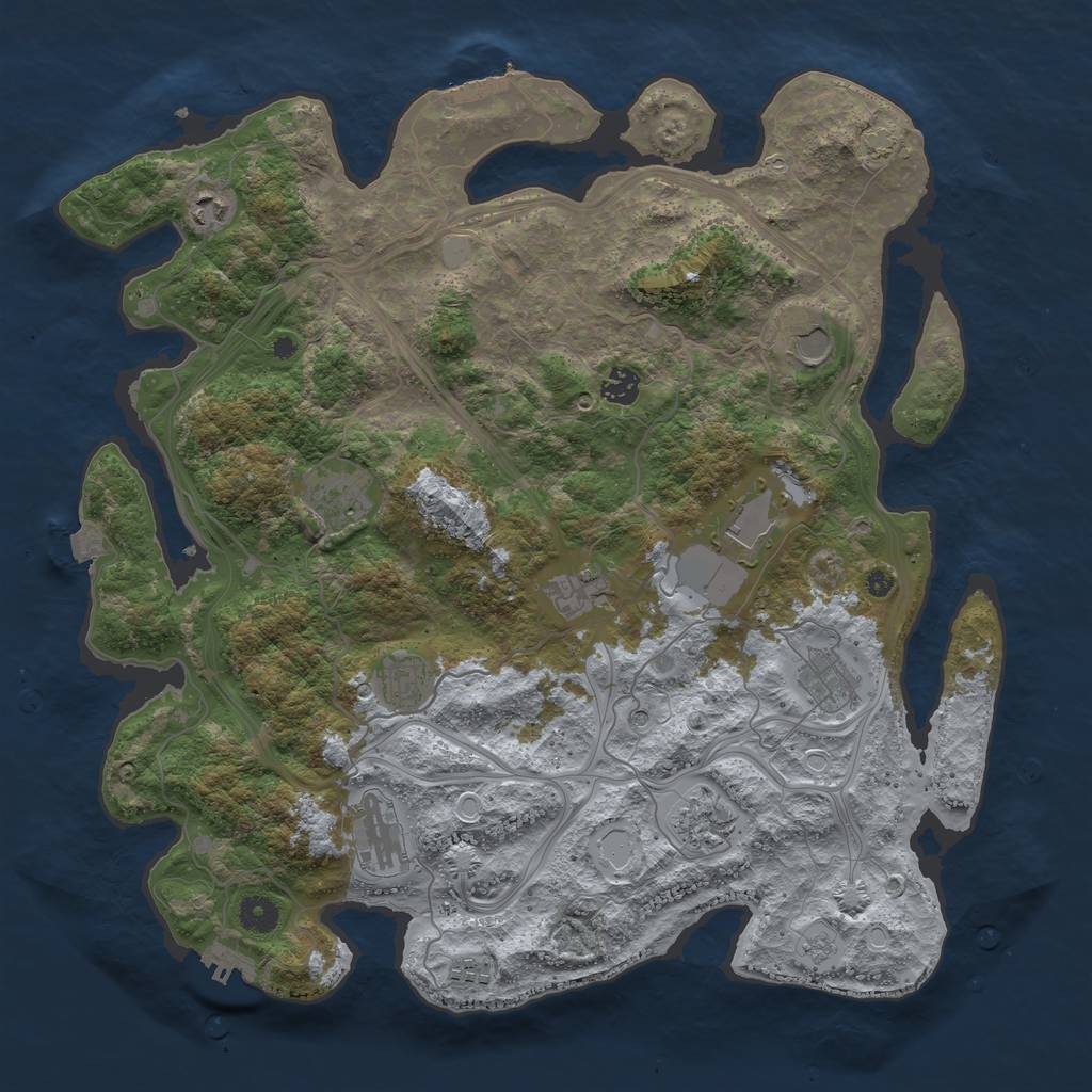 Rust Map: Procedural Map, Size: 4250, Seed: 54, 19 Monuments