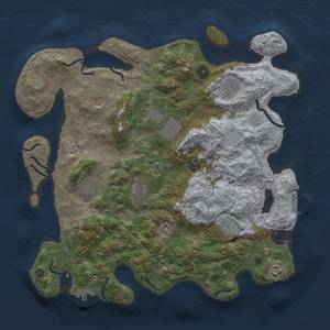 Thumbnail Rust Map: Procedural Map, Size: 4000, Seed: 401186824, 18 Monuments
