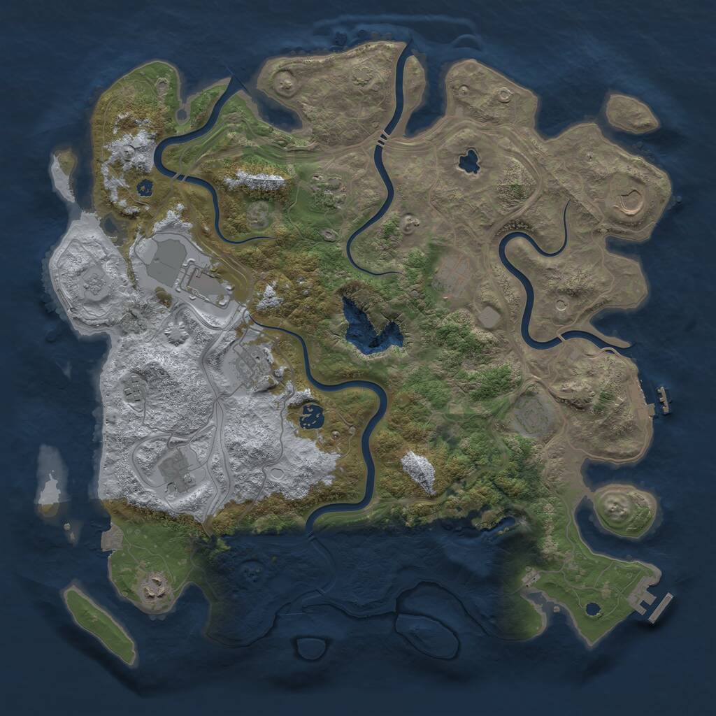 Rust Map: Procedural Map, Size: 4250, Seed: 1365910074, 16 Monuments