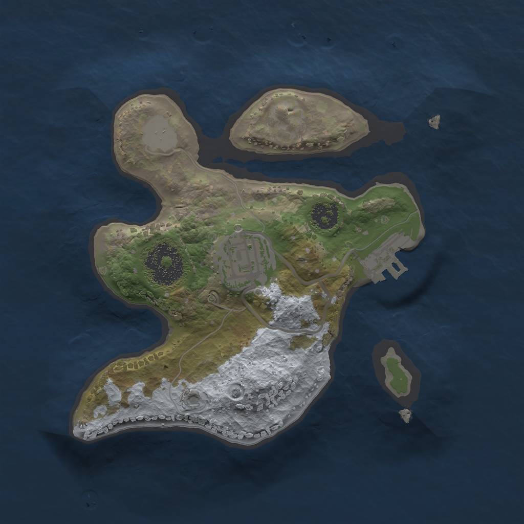 Rust Map: Procedural Map, Size: 2000, Seed: 1513, 7 Monuments