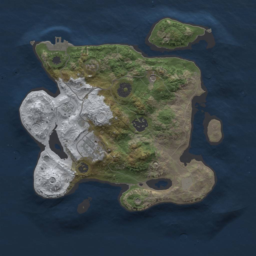 Rust Map: Procedural Map, Size: 2600, Seed: 4204260, 10 Monuments