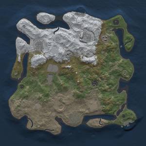 Thumbnail Rust Map: Procedural Map, Size: 3600, Seed: 1172972443, 17 Monuments