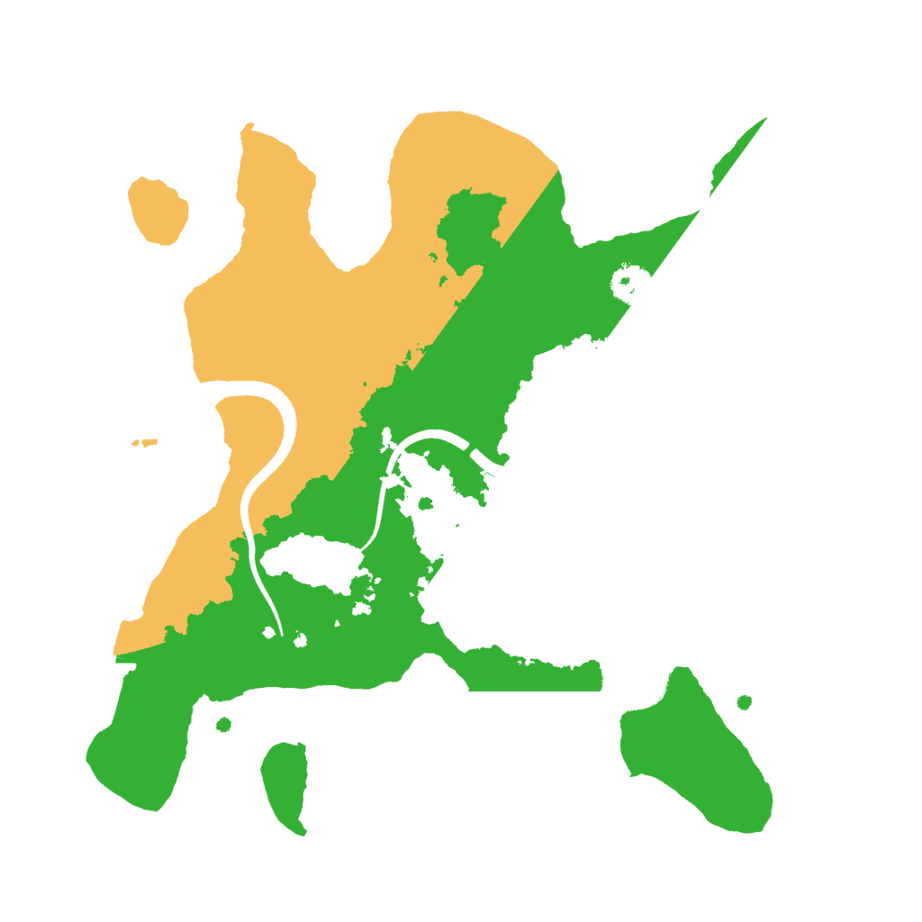 Biome Rust Map: Procedural Map, Size: 2500, Seed: 85465