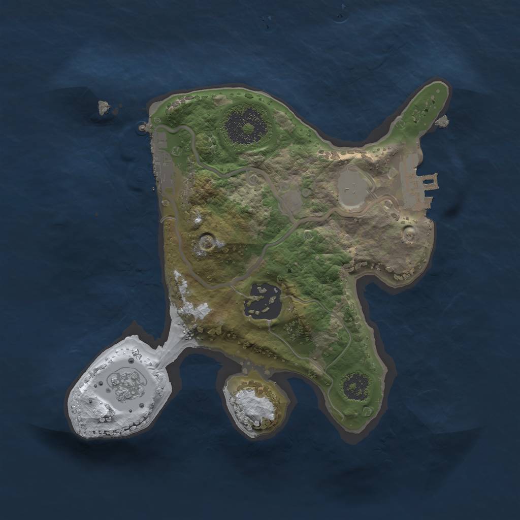Rust Map: Procedural Map, Size: 2000, Seed: 1745501052, 9 Monuments