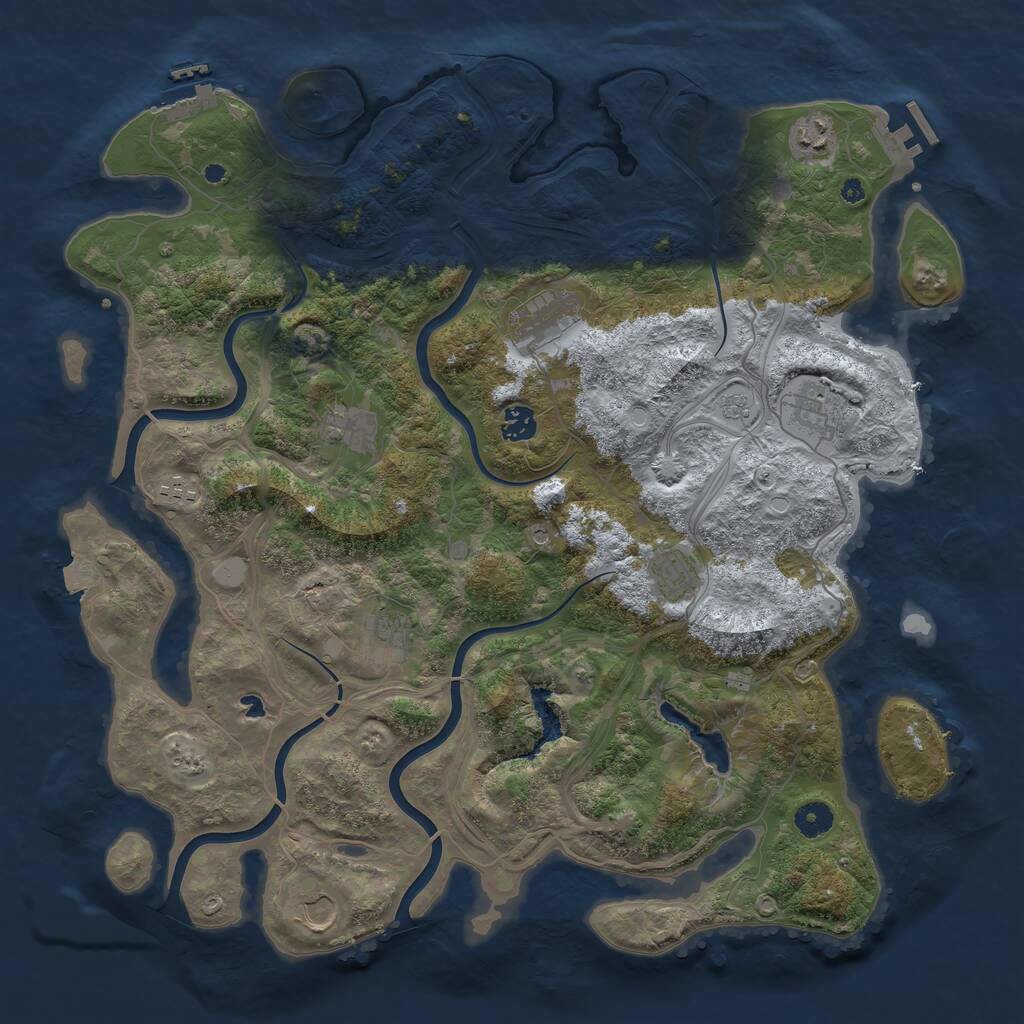 Rust Map: Procedural Map, Size: 4250, Seed: 534466, 15 Monuments
