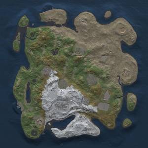 Thumbnail Rust Map: Procedural Map, Size: 3500, Seed: 394276937, 20 Monuments