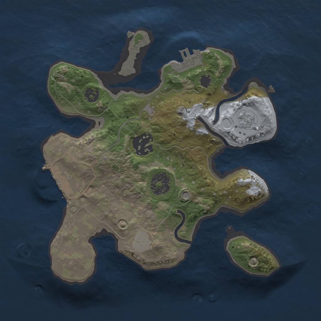 Rust Map: Procedural Map, Size: 2200, Seed: 191119, 9 Monuments