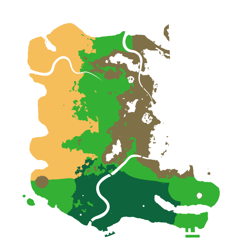Biome Rust Map: Procedural Map, Size: 3500, Seed: 365826