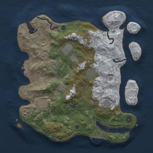 Thumbnail Rust Map: Procedural Map, Size: 3500, Seed: 365826, 18 Monuments