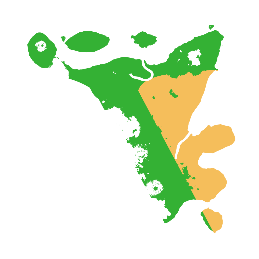 Biome Rust Map: Procedural Map, Size: 2500, Seed: 54312