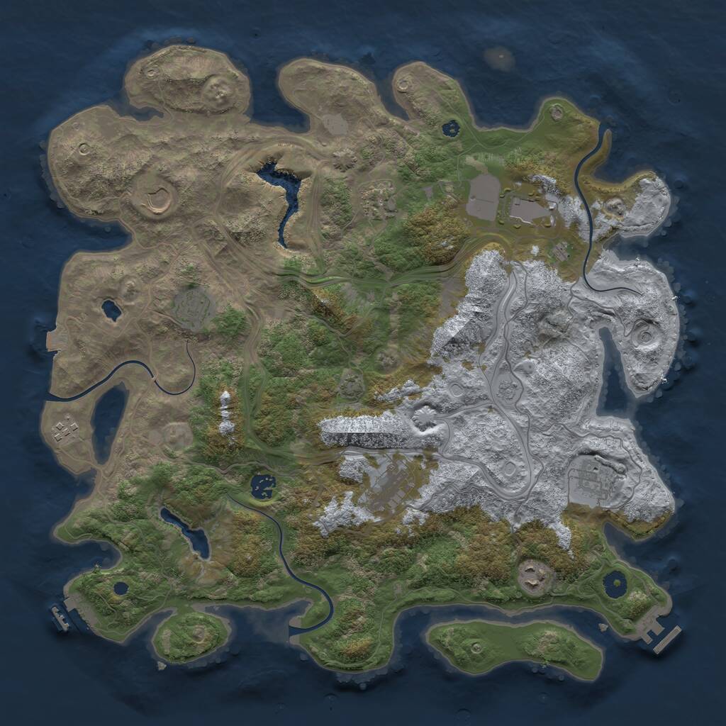 Rust Map: Procedural Map, Size: 4250, Seed: 551268075, 15 Monuments