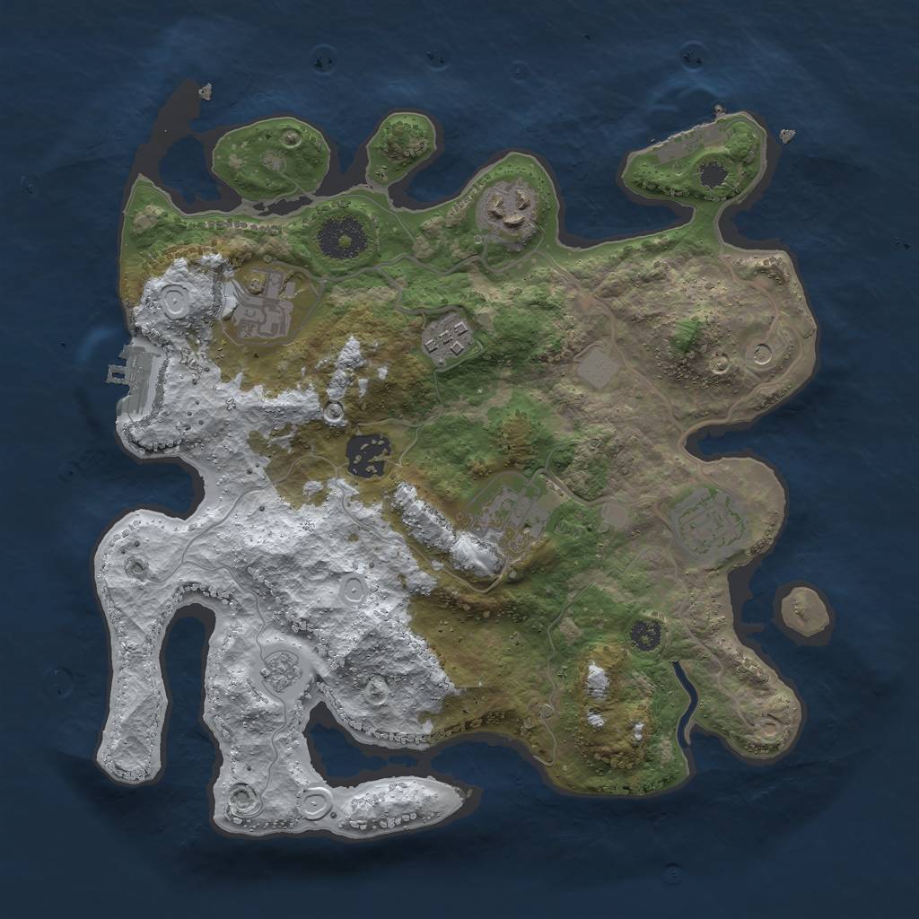 Rust Map: Procedural Map, Size: 3000, Seed: 4192, 15 Monuments