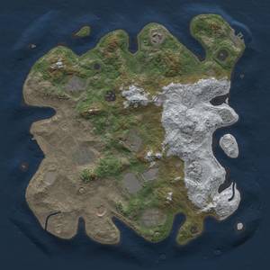 Thumbnail Rust Map: Procedural Map, Size: 3500, Seed: 142, 19 Monuments