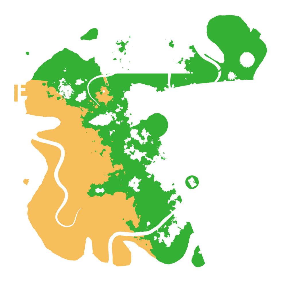 Biome Rust Map: Procedural Map, Size: 3500, Seed: 142