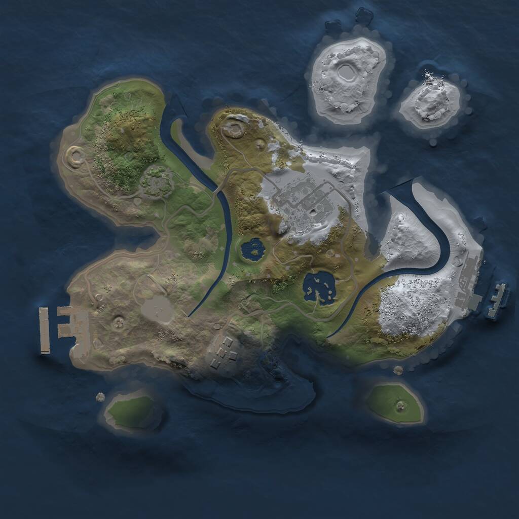 Rust Map: Procedural Map, Size: 2250, Seed: 1234567890, 7 Monuments