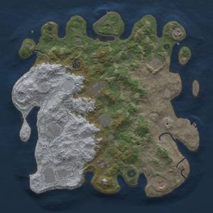 Thumbnail Rust Map: Procedural Map, Size: 3850, Seed: 239372983, 19 Monuments