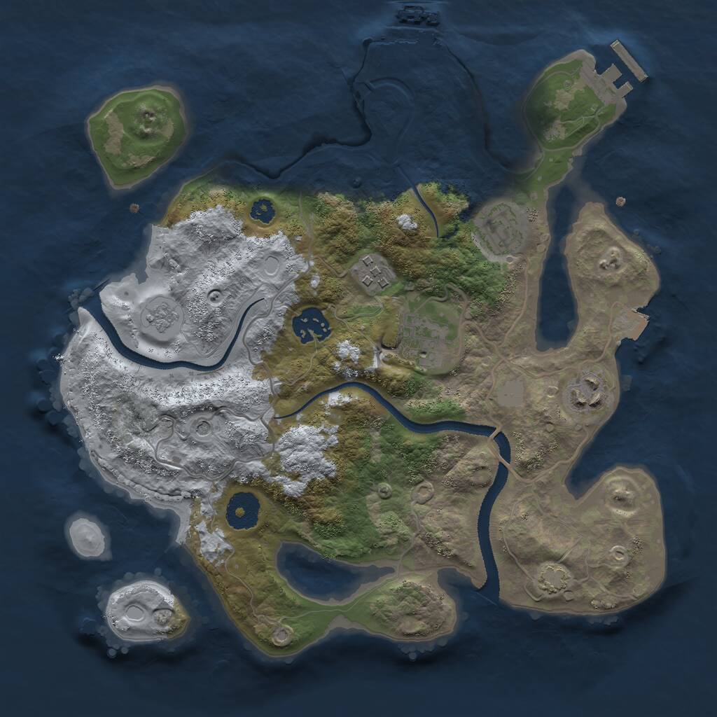 Rust Map: Procedural Map, Size: 3000, Seed: 1516865311, 11 Monuments