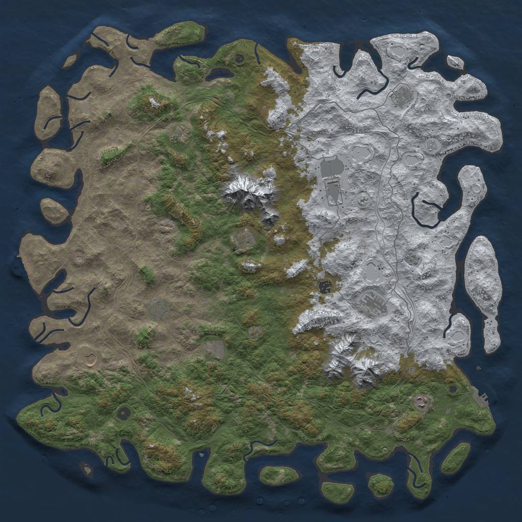 Rust Map: Procedural Map, Size: 6000, Seed: 120438756, 20 Monuments